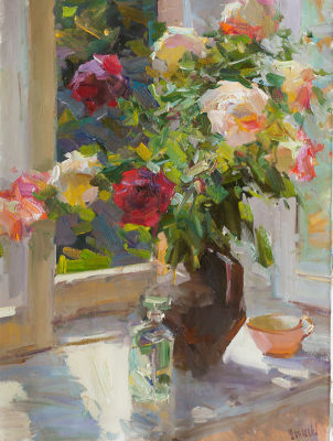 Шабадей Александр Николаевич, Лауреат Золотой медали МФКД, &laquo;Розы, залитые светом&raquo; 60x80 см 