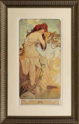 Mucha, Alphonse, "Four Seasons. Ete". Альфонс Муха, "Четыре сезона. Лето", оттиск. Размер 