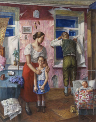 Петров-Водкин Кузьма Сергеевич. "1919. Тревога" 1934.
Высокохудожественная копия. Размер 