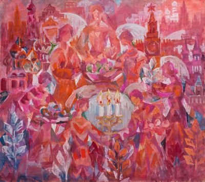 Орлова Галина Андреевна (1913-2009). Народный художник РСФСР. Содружество, 62х70, б/гуашь. Совет 