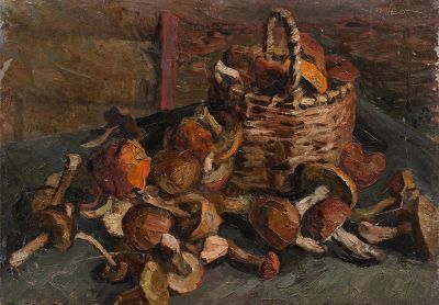 Литко-Улицкий Дмитрий Васильевич, Грибы, 1967, 50x70, холст, масло. Советский живописец. 