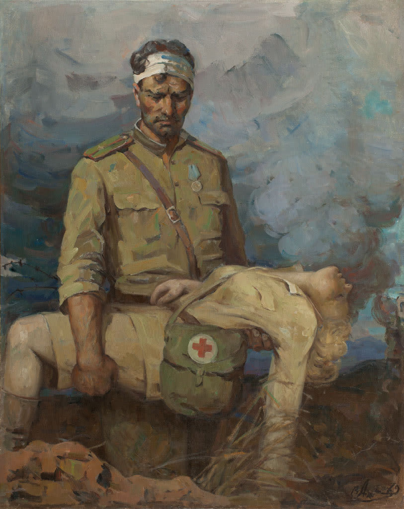 Ахвледиани Вахтанг Георгиевич (1924-1984)
Заслуженный художник Украины, 
Как молоды мы были 