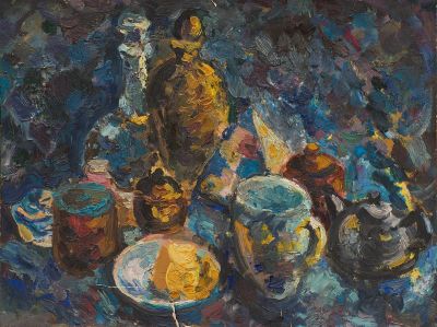 Терещенко Николай Николаевич
Заслуженный художник РФ, 
Чл.-корр.РАХ.
Натюрморт, 1968, 35,5x47 