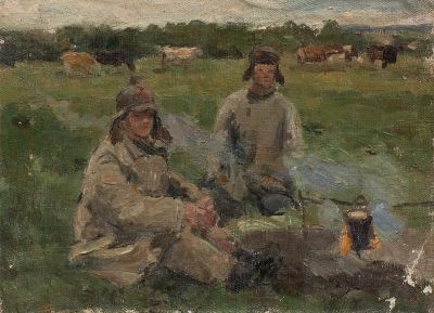 Расторгуев Евгений Анатольевич (1920-2009).
Заслуженный деятель искусств РФ.
Юные красноармейцы 