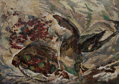 Кравцов Геннадий Трофимович (1937-2000) «Дары осени» 50х70 см. Картон, масло.