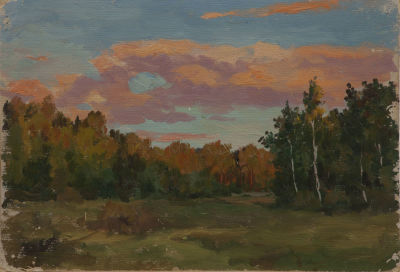 Мартыненко М.М. «Этюд (18 сентября 1959г.)» 20,5x29,5 см, 1959 г. Картон, масло.