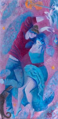 [Большой формат] Князева Мария, Муза, 2017, 70х140, х/м