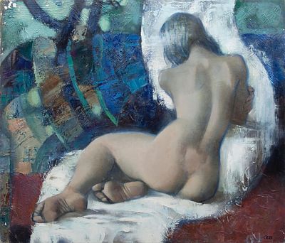 [Большой формат] Омельченко Олег, Муза, 2007, 82х97, х.м. Окончил Харьковскую Государственную 