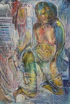 [Большой формат] Ларев Владимир "Мастер и Маргарита" 70х100 см 2011 г. Холст, масло