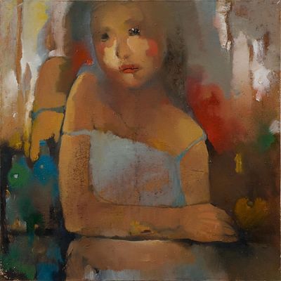 Стеценко Ксения &laquo;На том же самом месте&raquo; 50х50 см 2001 г. Холст, масло