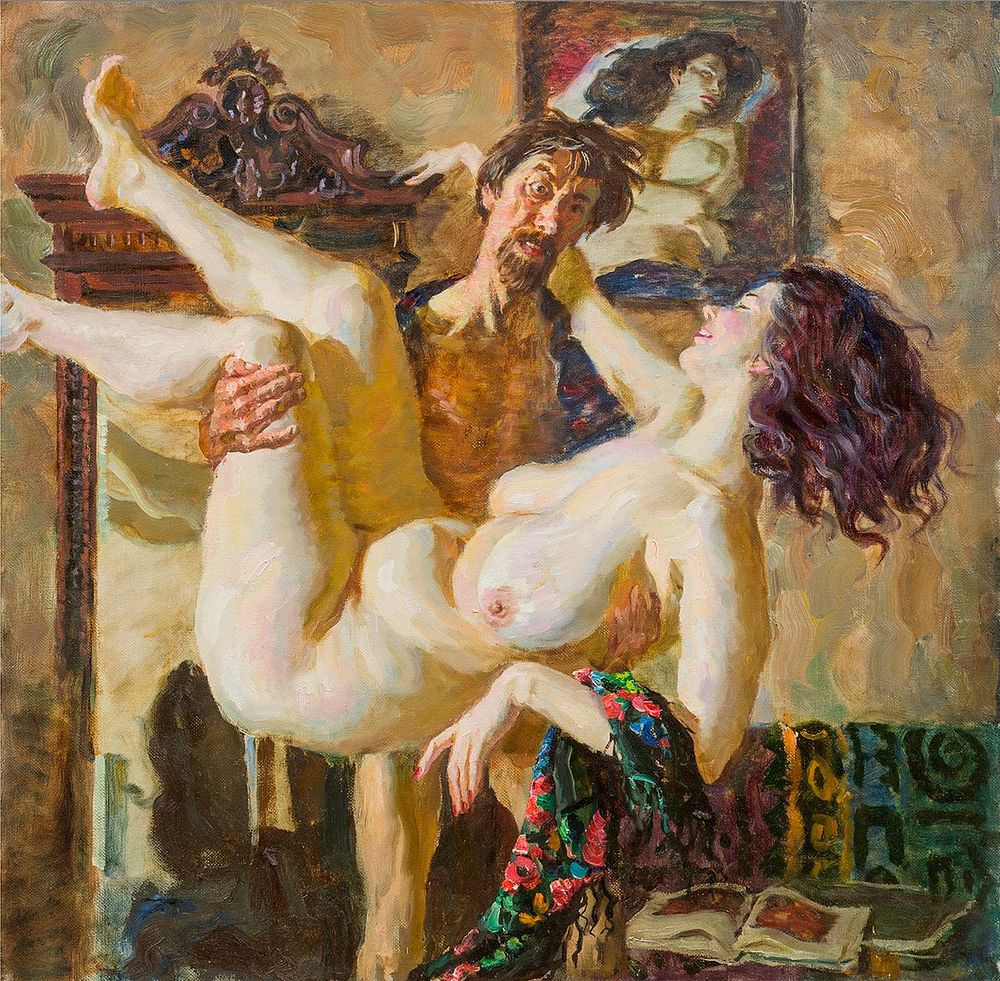 Ляпкало Виктор, Легкость бытия, 1998, 80х80, х.м. Лауреат Золотой Медали ICHF, Член 