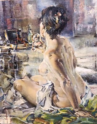 [Большой формат] Фешин, Николай. &laquo;Обнаженная&raquo;. Высокохудожественная копия музейного уровня 