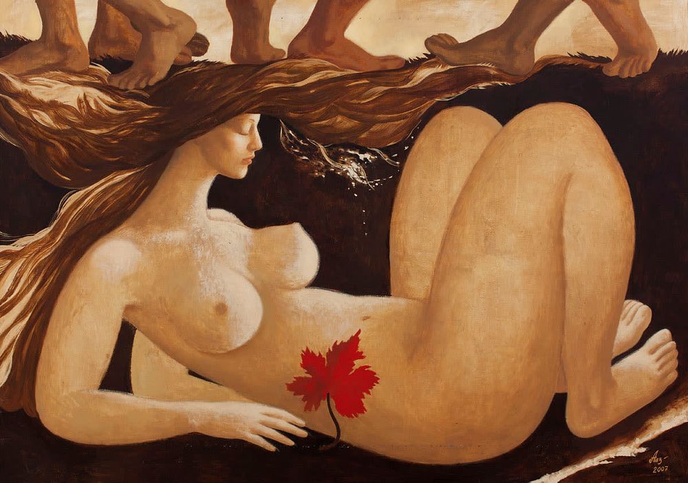 [Большой формат] Хохрякова Анастасия &laquo;Гея&raquo; 105x150 см 2007 г. Окончила Московский 