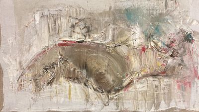 Ларев Владимир "У зеркала. Истома" 40х70 см 2006 г. Холст, масло