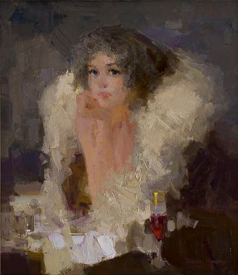 [Большой формат] Шумов Павел, Бокал Бордо, 2009, 97х85, х.м. Заслуженный художник Республики 