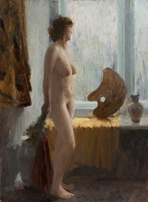 Соловянчик Антон, У окна, 2013, 80х60, х.м. Окончил Национальную академию изобразительного 