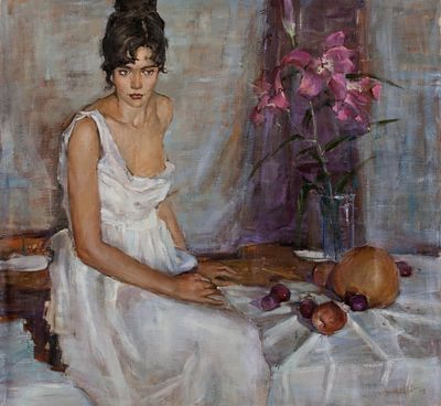 [Большой формат] Эшалиев Эльдар, Портрет, 2008, 95х105, х.м. Окончил Харьковскую 