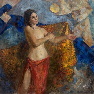 [Большой формат] Каниковская Полина, Сильвия, 100х100 х.м.