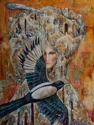 Лукьянов Сергей "Архитектура зимы. Серия &laquo;Времена года&raquo;" 95х72 см 2008 г. Холст, масло