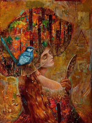 Лукьянов Сергей "Архитектура весны. Серия &laquo;Времена года&raquo;" 95,5 х 72 см 2008 г. Холст, масло