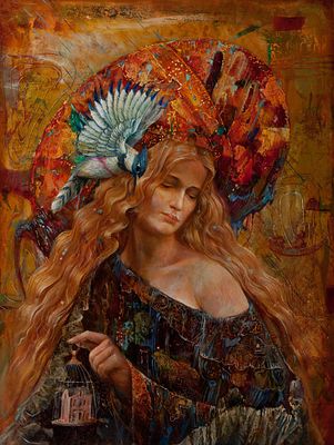 Лукьянов Сергей "Архитектура осени. Серия &laquo;Времена года&raquo;" 95х72 см 2008 г. Холст, масло