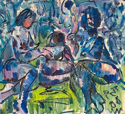 Ларев Владимир "Мулен Руж. Женщины" 35х25 см 2008 г. Холст, масло