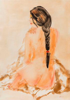 Константинов Валерий, Ню 4, 2011 80х60, акв., бум. Окончил Калининское художественное училище 