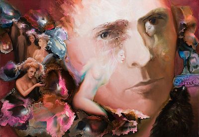 [Большой формат] Долинский Вадим, &laquo;Булгаков Михаил&raquo;, 70x100 см, 2015 г. Холст, масло. Картина с 