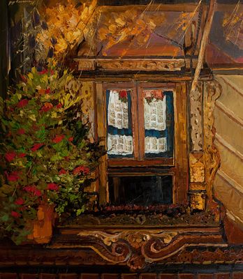 Колотилов Александр Афанасьевич, Заслуженный художник РФ, Академик MAAS, 
Окно, 2008, 90х80, х/м