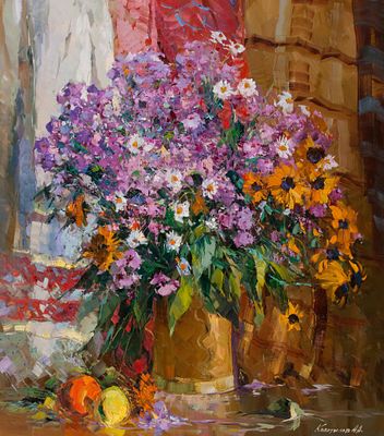 Колотилов Александр Афанасьевич, Заслуженный художник РФ, Академик MAAS, 
Флоксы, 2008, 80х70, х/м