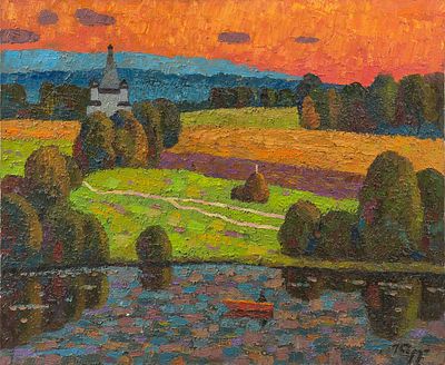 Бердышев И. «На вечерней зорьке», 80x95 см, 2012 г. Холст, масло.