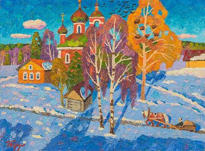 Бердышев И. «Начало весны», 65x86 см, 2005 г. Холст, масло.