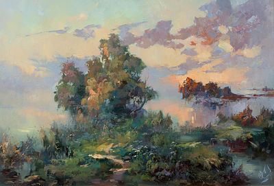 Козяр Юрий и Козяр Валентина «Подул ветер», 60х90 см, 2008 г. Холст, масло.