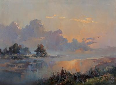 Козяр Юрий и Козяр Валентина «Утренняя тишина», 70х95 см, 2008 г. Холст, масло.