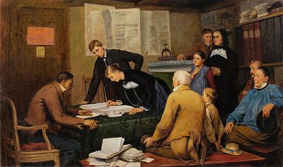 [Большой формат] Anker, Albert. Анкер, Альберт. Гражданский брак. Высокохудожественная копия 