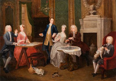 [Большой формат] Hogarth, William. Хогарт, Уильям. Семейный портрет. Высокохудожественная копия 