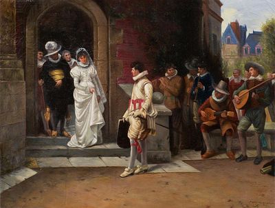 Moreau, Adrien. Моро, Адриан. После свадьбы. Высокохудожественная копия музейного уровня. 