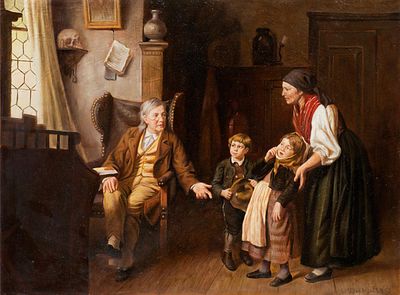 Schlesinger, Felix. Шлезингер, Феликс. В гостях у деда. Высокохудожественная копия музейного 