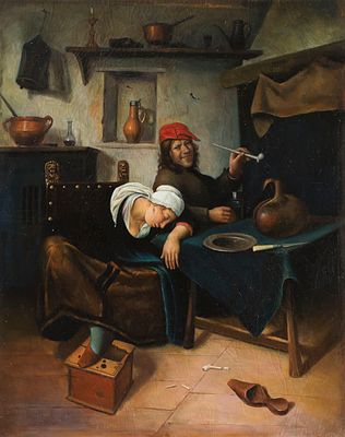 Steen, Jan. Стен, Ян. Гуляки. Высокохудожественная копия музейного уровня. Размер оригинала 