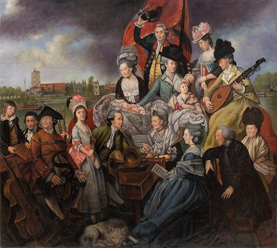 [Большой формат] Zoffany, Johann. Цоффани, Иоганн. Семья Шарп. Высокохудожественная копия 