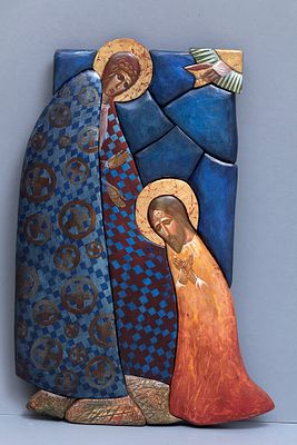 Васин Василий, Лауреат Золотой Медали МФКД, Резная деревянная икона &laquo;Моление о чаше&raquo; 71x42см 