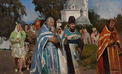 [Большой формат] Богатов Илья, Лауреат Серебряной медали МФКД, &laquo;Крестный ход&raquo; 60x100 см, 2010 