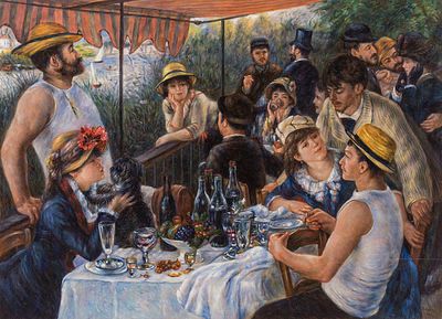[Большой формат] Renoir, Pierre-Auguste, 
Ренуар, Пьер Огюст, "Завтрак гребцов", 	1881г. 