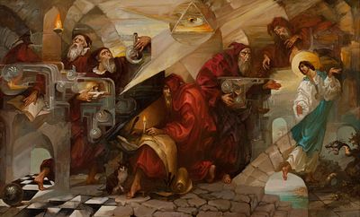 Папирна Наталья &laquo;Поиск истины&raquo; 60х90 см, 2007 г. Холст, масло. Лауреат Золотой Медали МФКД. 