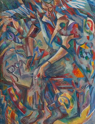 Попов Валерий Владимирович &laquo;Поэт&raquo; 84х67 см, 1992 г. Холст, масло. Живописец, художник 