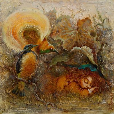 Прохорова Анна &laquo;Сон&raquo; 40х40 см, 2008 г. Холст, масло. Родилась в 1970 г. в Артемовске Донецкой 
