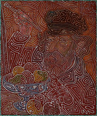 Розин Николай &laquo;Сезанн&raquo; 75x64 см, 2003 г. Холст, акрил, авторская техника. Родился в 1959 г. на 