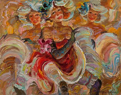 [Большой формат] Семенихин Игорь &laquo;Канкан&raquo; 80х100 см 2008 г. Холст, масло. Игорь Ильич Семенихин 