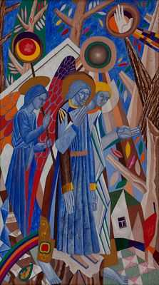 [Большой формат] Сергушов Сергей &laquo;Путь истины&raquo; 100x57 см, 2000 г. . Сергушов Сергей родился в 