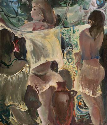 Скок Владислав Антонович (1922-2012), заслуженный художник России, &laquo;В саду&raquo; 67.5x58.5 см, 1980 